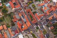 Demo "Women's Alliance Kandel" vs. "AntiFa/We are Kandel/Grandmas against the right in Kandel in the state Rhineland-Palatinate, Germany out of the air