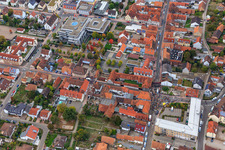 Demo "Women's Alliance Kandel" vs. "AntiFa/We are Kandel/Grandmas against the right in Kandel in the state Rhineland-Palatinate, Germany seen from a drone