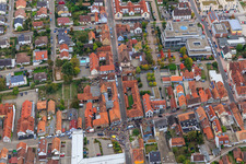 Demo "Women's Alliance Kandel" vs. "AntiFa/We are Kandel/Grandmas against the right in Kandel in the state Rhineland-Palatinate, Germany from the plane