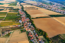 Main Street from the West in Vollmersweiler in the state Rhineland-Palatinate, Germany