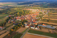 Aerial photograpy of Village view from the southwest in Winden in the state Rhineland-Palatinate, Germany
