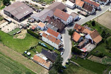 Aerial photograpy of Wiesenstr in the district Mühlhofen in Billigheim-Ingenheim in the state Rhineland-Palatinate, Germany