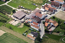 Wiesenstr in the district Mühlhofen in Billigheim-Ingenheim in the state Rhineland-Palatinate, Germany from above