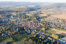 Wœrth in the state Bas-Rhin, France from the drone perspective
