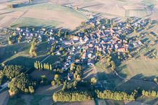Aerial view of Keffenach in the state Bas-Rhin, France