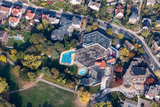 Spa and swimming pools at the swimming pool of the leisure facility Suedpfalz Therme in Bad Bergzabern in the state Rhineland-Palatinate, Germany