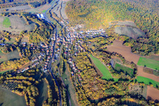 Village from the southeast in the district Untergimpern in Neckarbischofsheim in the state Baden-Wuerttemberg, Germany