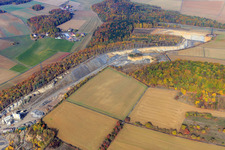 Quarry of Hohenlohe-Bauland GmbH SHB Schotterwerke in the district Eberstadt in Buchen in the state Baden-Wuerttemberg, Germany
