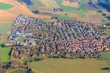 Village view from the east in Werbach in the state Baden-Wuerttemberg, Germany