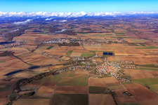 Village view from the south in Waigolshausen in the state Bavaria, Germany