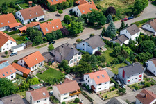 Aerial photograpy of In the Rappengärten in Steinweiler in the state Rhineland-Palatinate, Germany