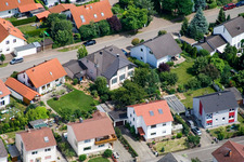 In the Rappengärten in Steinweiler in the state Rhineland-Palatinate, Germany from above