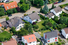 In the Rappengärten in Steinweiler in the state Rhineland-Palatinate, Germany out of the air