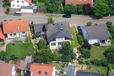 Aerial view of Klingbachstr in Steinweiler in the state Rhineland-Palatinate, Germany