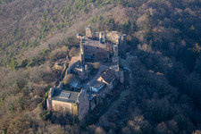 Ruins and vestiges of the former castle and fortress Burgruine Madenburg in Eschbach in the state Rhineland-Palatinate