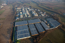 Industrial and commercial area Landau Ost with Michelin Tires and APL Automobil-Prueftechnik Landau GmbH in Landau in der Pfalz in the state Rhineland-Palatinate, Germany
