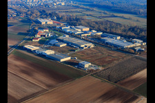 Industrial Park W II from the northwest in Herxheim bei Landau in the state Rhineland-Palatinate, Germany
