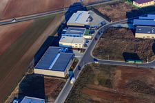 Industrial Park W II from the southwest with Martin Dradrach Verpackungen in Herxheim bei Landau in the state Rhineland-Palatinate, Germany