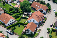 Klingbachstraße from the east in Steinweiler in the state Rhineland-Palatinate, Germany from above
