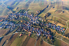 Aerial photograpy of Village view from the south in Dierbach in the state Rhineland-Palatinate, Germany