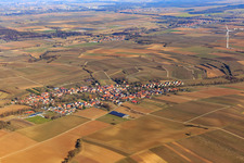 Village view in winter from the southwest in Dierbach in the state Rhineland-Palatinate, Germany