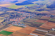 Village view in winter from the southwest in Winden in the state Rhineland-Palatinate, Germany