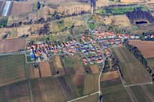 Village view in winter from the south in Hergersweiler in the state Rhineland-Palatinate, Germany