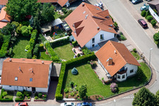 Drone recording of Klingbachstr in Steinweiler in the state Rhineland-Palatinate, Germany