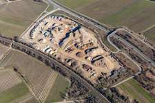 Earth depot of the Joho quarries in Forst an der Weinstraße in the state Rhineland-Palatinate, Germany