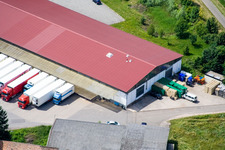 Aerial photograpy of Nuss forwarding agency in the West Industrial Park in Herxheim bei Landau in the state Rhineland-Palatinate, Germany