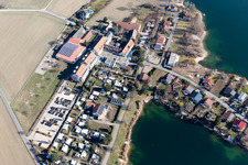 Aerial view of Complex of the hotel building Lindner Hotel & Spa Binshof in Speyer in the state Rhineland-Palatinate, Germany