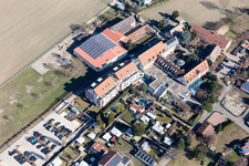 Aerial photograpy of Complex of the hotel building Lindner Hotel & Spa Binshof in Speyer in the state Rhineland-Palatinate, Germany