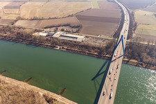 Rhine bridge of the A61 in Speyer in the state Rhineland-Palatinate, Germany