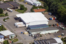 Industrial area Am Gäswald Spedition Iberia in Herxheim bei Landau in the state Rhineland-Palatinate, Germany