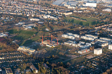 Construction site of the LTC - Linder Technology Campus in Wilhelm-Schickard-Straße in the Technology Park Karlsruhe in the district Rintheim in Karlsruhe in the state Baden-Wuerttemberg, Germany
