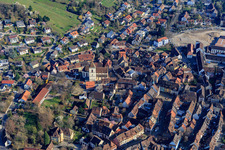 Historic town center with St. Martin's Church in Staufen im Breisgau in the state Baden-Wuerttemberg, Germany