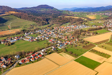 Aerial view of Hexentalstr in the district Ellighofen in Bollschweil in the state Baden-Wuerttemberg, Germany
