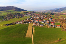 From the southwest in Wittnau in the state Baden-Wuerttemberg, Germany