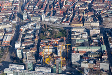 Park of Colombipark in the district Altstadt in Freiburg im Breisgau in the state Baden-Wurttemberg, Germany