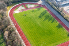Sports field at the Erasmus Gymnasium in Denzlingen in the state Baden-Wuerttemberg, Germany