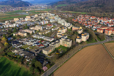 Aerial view of From the southwest in Denzlingen in the state Baden-Wuerttemberg, Germany
