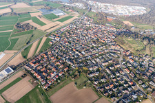 Aerial view of Nimburg in Teningen in the state Baden-Wuerttemberg, Germany