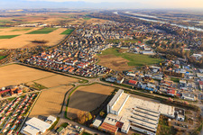 City view from the north in Breisach am Rhein in the state Baden-Wuerttemberg, Germany