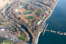 Forest Stadium, Forest Swimming Pool in Breisach am Rhein in the state Baden-Wuerttemberg, Germany