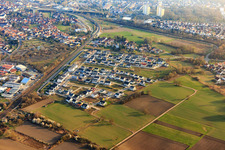 New development area Paul Klee Ring in Wörth am Rhein in the state Rhineland-Palatinate, Germany out of the air