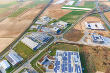 Industrial area in the Speyer Valley in Rülzheim in the state Rhineland-Palatinate, Germany