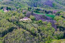 Aerial view of Castle in the Perigord Noir in Vitrac in the state Dordogne, France