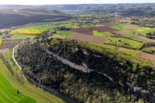Aerial view of Gardens of Marqueyssac in Vézac in the state Dordogne, France