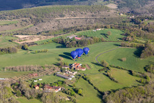 Balloon launch in Veyrines-de-Domme in the state Dordogne, France