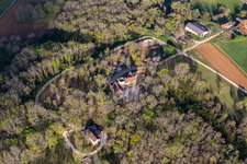 Aerial view of Lou Castel in Castelnaud-la-Chapelle in the state Dordogne, France